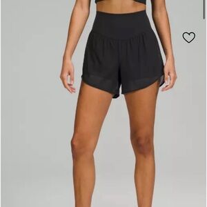 Lululemon Nulu and mesh high rise yoga shorts 3.5 inches size 6